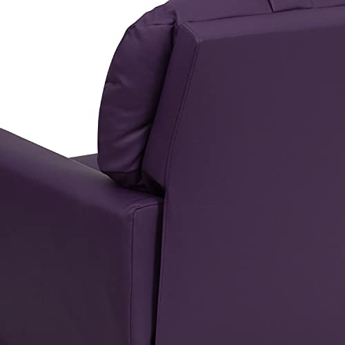 Chandler Vinyl Kids Recliner with Cup Holder and Safety Recline
