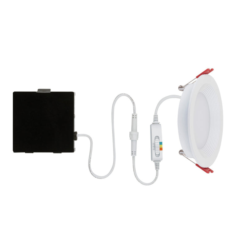 Globe Electric Ultra Slim Energy Star Frost White 4 in. W Metal LED Canless Recessed Downlight 9 W 91498