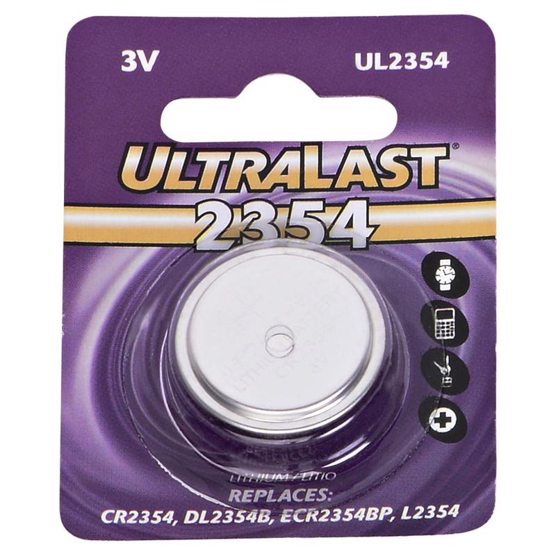 UltraLast Lithium CR2354 3 V 560 mAh Keyless Entry Battery UL2354 1 pk