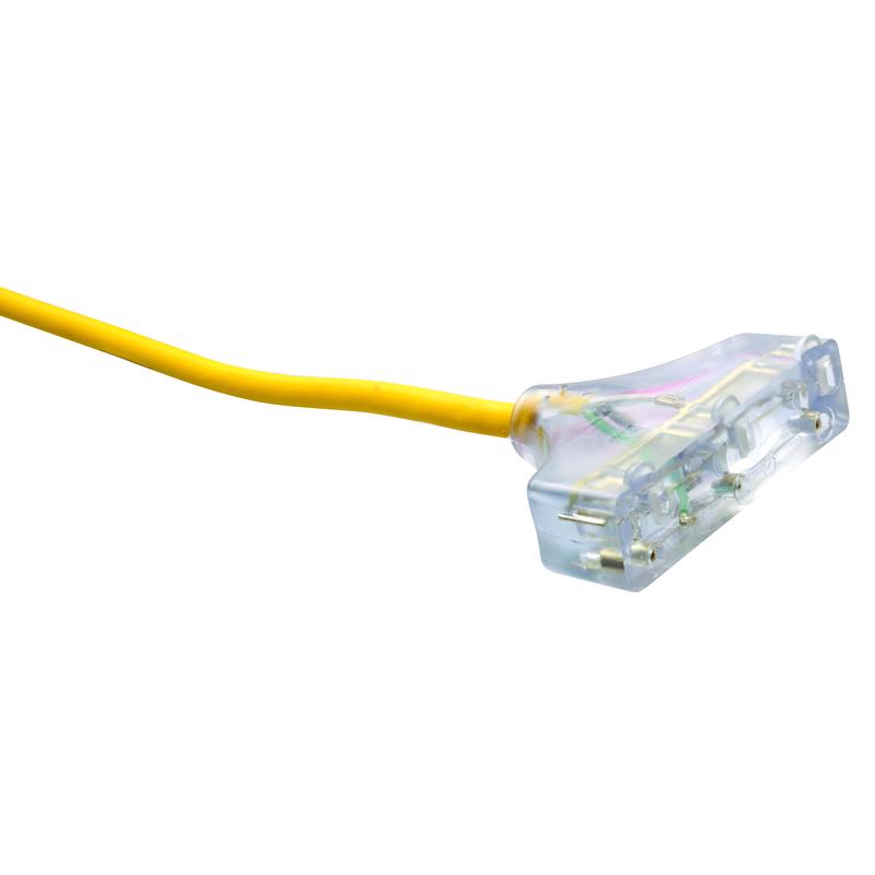 Southwire Outdoor 25 ft. L Yellow Tri-Source Extension Cord 12/3 SJEOOW 3487SW0002