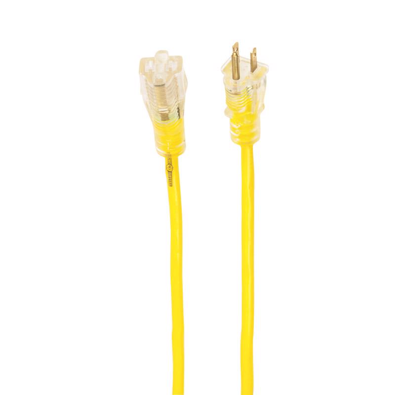 Yellow Jacket Outdoor 100 ft. L Yellow Extension Cord 14/3 SJTW 2888AC