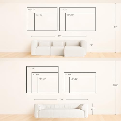 36"x60" Extra Large Framed Wall Art Flying Cranes Over Sunlit Hills Illustration for Home Living Room Bedroom Decor