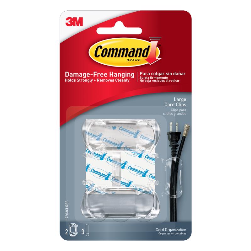 3M Command 0.5 in. L Clear Plastic Cord Clips 17303CLRES