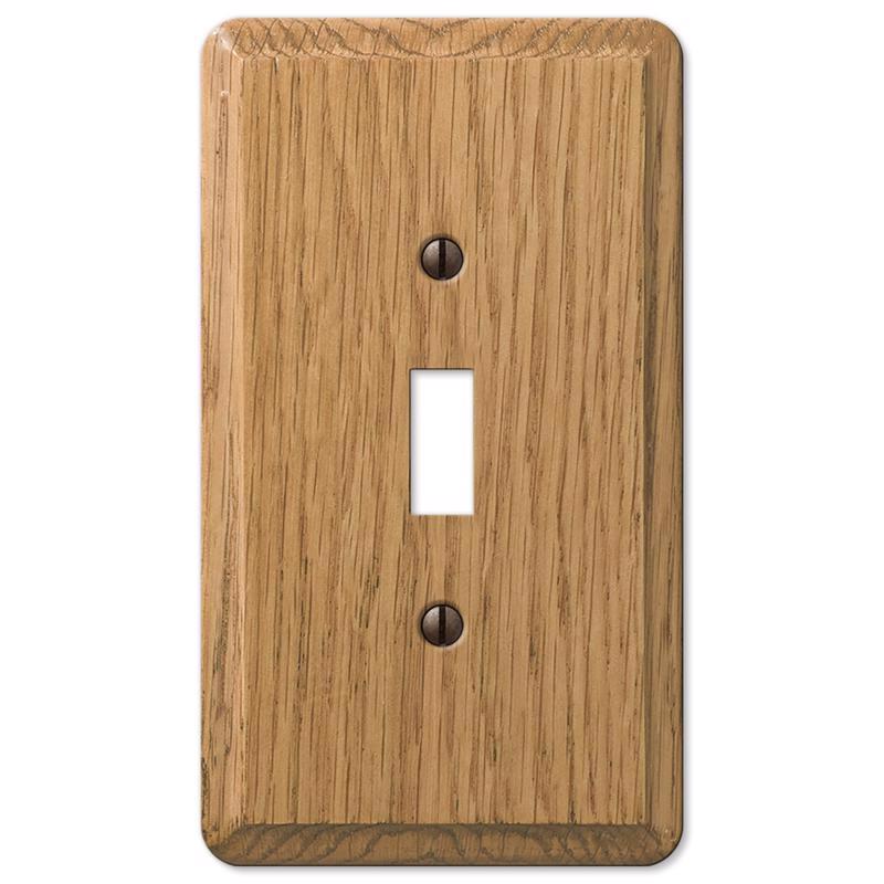 Amerelle Contemporary Brown 1 gang Wood Toggle Wall Plate 901TL 1 pk
