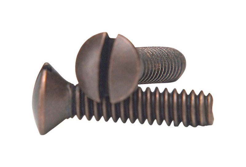 Amertac No. 6 X 3/4 in. L Slotted Oval Head Standard Wallplate Screws PSDB