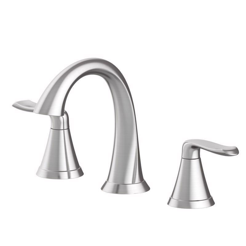 Oakbrook Collection Chloe Brushed Nickel Contemporary Widespread Bathroom Sink Faucet 8 in. 67307W-6204