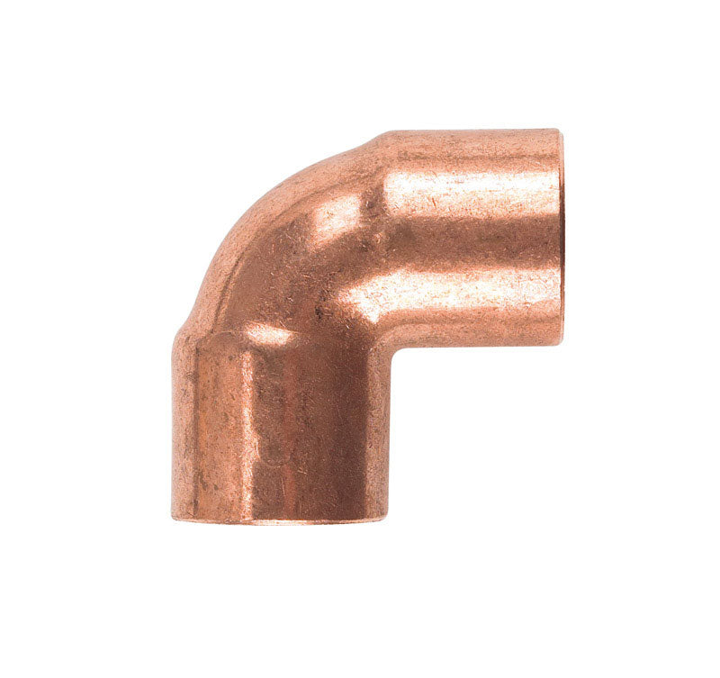 NIBCO 1/4 in. Sweat X 1/4 in. Sweat Copper 90 Degree Elbow W01430C 1 pk