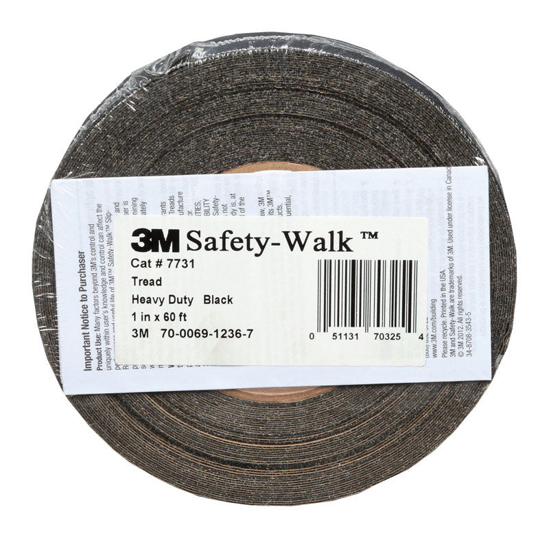 3M Safety-Walk Black Anti-Slip Tape 1 in. W X 60 ft. L 7731