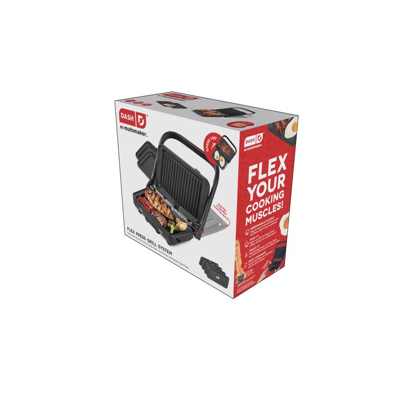 Dash Multimaker 11 in. L X 9 in. W Aluminum Nonstick Surface Black Electric Griddle DIG024GBGY04