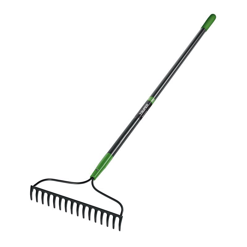 Truper Tru-Tough 60.5 in. 16 Tine Steel Bow Rake Fiberglass Handle R-16AM-FV, Pack of 6