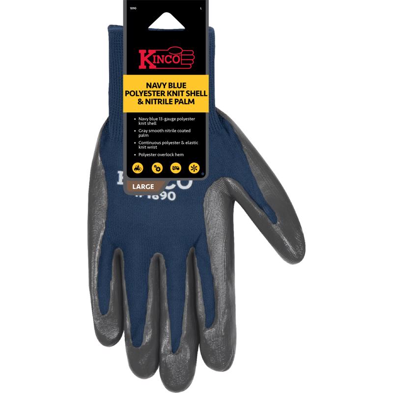Kinco Men's Indoor/Outdoor Gloves Navy M 1 pair 1890-M