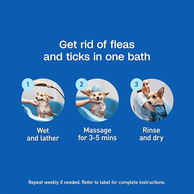 ADAMS Plus Flea & Tick Shampoo with Precor IGR for Cats, Kittens, Dogs & Puppies Over 12 Weeks Of Age, Sensitive Skin Flea Treatment, Kills Adult Fleas, Flea Eggs, Ticks, and Lice, 1 Gallon