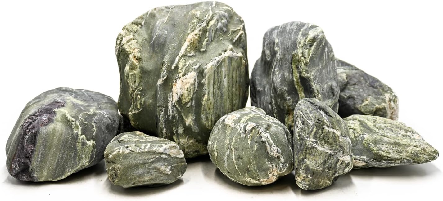 Aquarium Decor River Rock Decorative Stones Fish Tank Rocks Aquarium Landscapes 20LB Decoration Stone for Aquariums Aquascaping Terrariums,Paludariums,and Gardens(4-9inch / 4PCS)