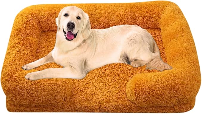 Dog Beds Large Sized dog Orthopedic, Sofa Dog Bed with Waterproof Lining and Nonskid Bottom, Rectangle Washable Dog Bed for Medium Small Dogs and Cats Comfortable ( Color : Green1 , Size : 51 x 35" )