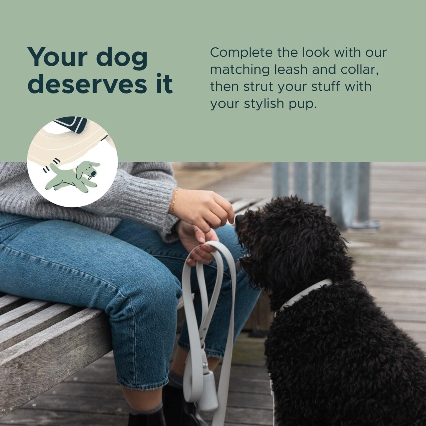 DIGGS Dog Poop Bag Dispenser for Leash - Premium Dog Waste Bag Holder with Easy One-Hand Dispensing (Navy)