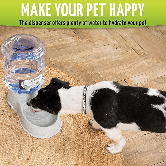 ZONETECH Pet Water Dispenser- Premium Quality Durable Self-Dispensing Gravity 3.7 Liters Capacity Suitable for Medium and Large-Sized Cats and Dogs