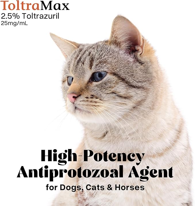 Toltrazuril 2.5% for Horses, Dogs, Cats, 240mL/8 Ounce, for Non-Food Chain Animals, Chicken