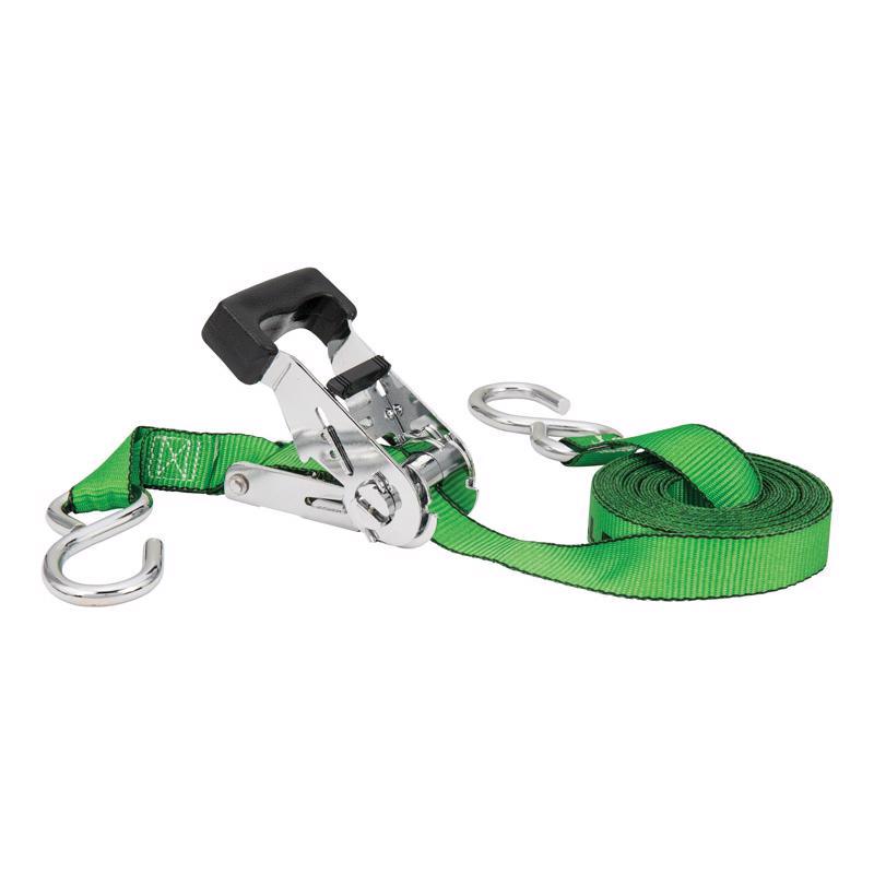 Keeper 1 in. W X 16 ft. L Green Ratchet Tie Down Strap 500 lb A47200 1 pk