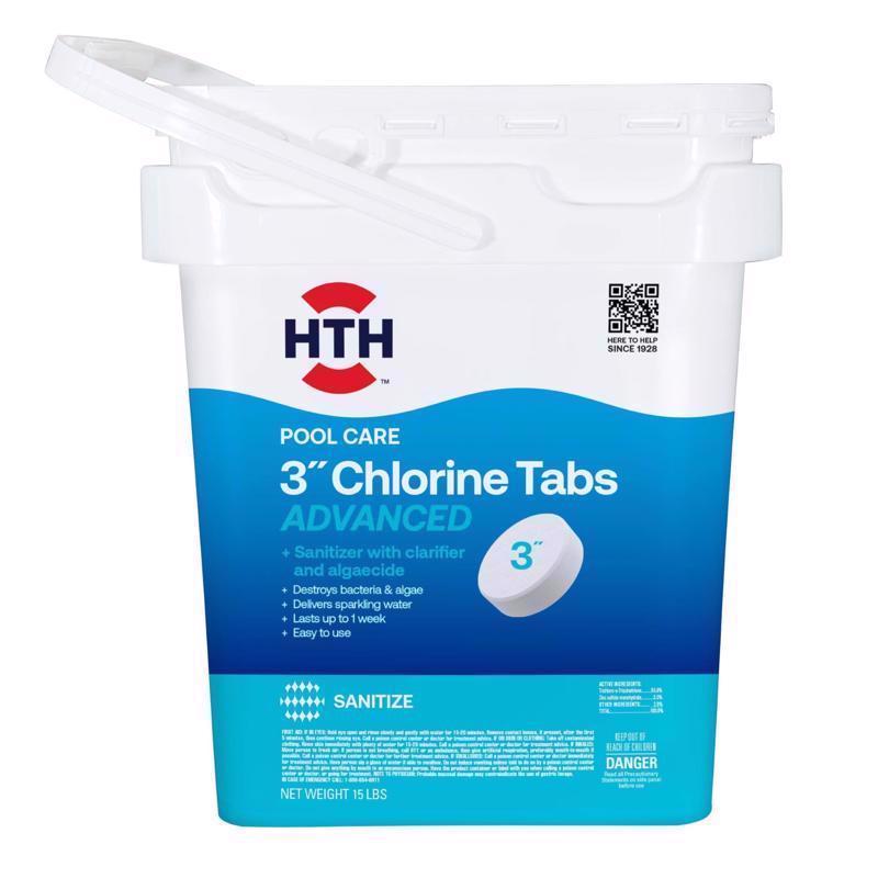 HTH Pool Care 3" Tablet Chlorinating Chemicals 15 lb 42054