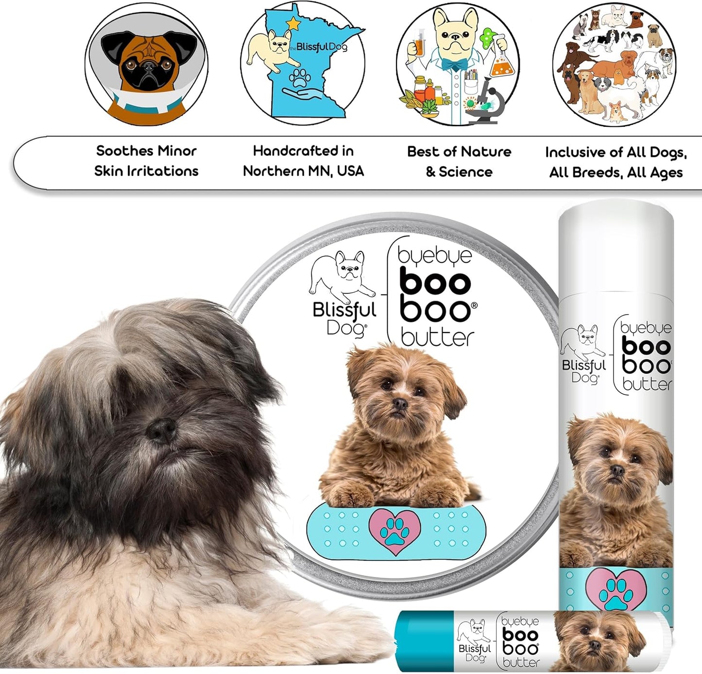 The Blissful Dog Lhasa Apso Boo Boo Butter, 0.50-Ounce