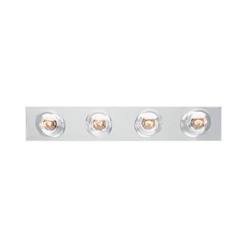 Westinghouse Chrome Silver 4 lights Incandescent Bathroom Bar Fixture Wall Mount 6641100