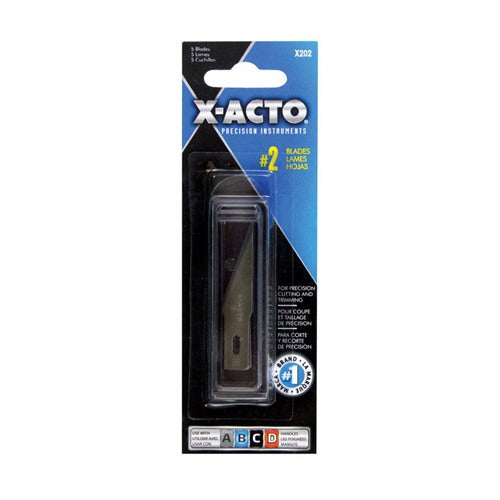 X-Acto #2 Carbon Steel Heavy Duty Replacement Blade 1-7/8 in. L XW202E 5 pk