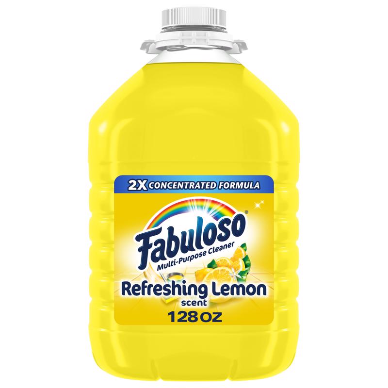Fabuloso Lemon Scent All Purpose Cleaner Liquid 128 oz US06531A, Pack of 4