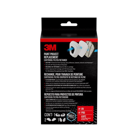 3M P95 Paint Project Respirator Supply Kit 6000 & 7000 Gray 6023P1-DC 8 pc