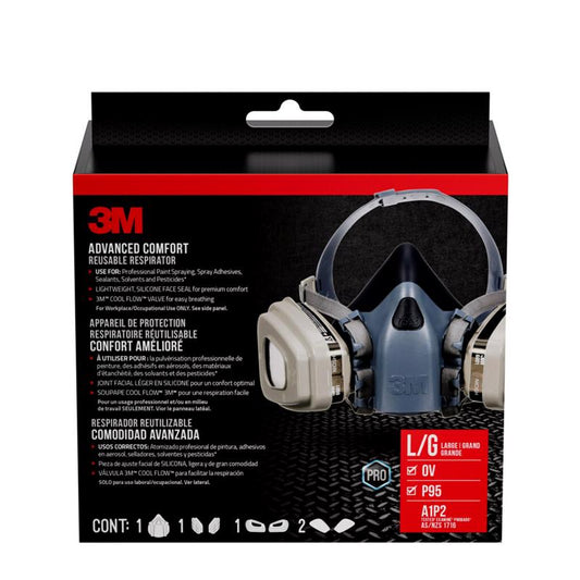 3M P95 Half Face Respirator Valved Blue L 7513PA1-A-PS 1 pc