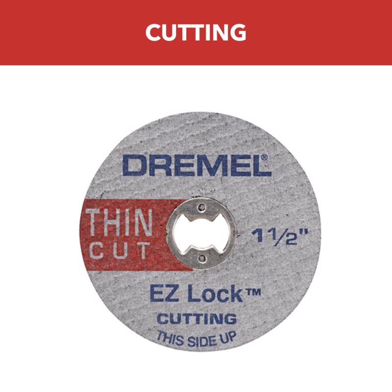 Dremel EZ Lock 1-1/2 in. D X 1/8 in. X .02 in. thick Aluminum Oxide Metal Cut-Off Wheel EZ409 5 pc
