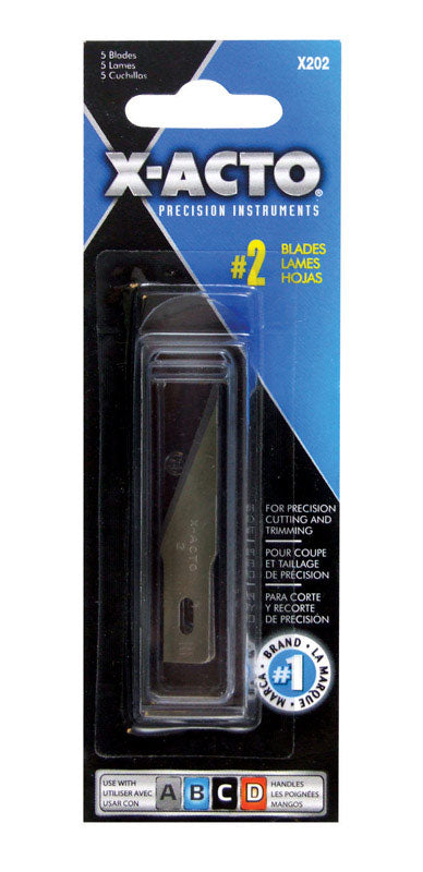 X-Acto #2 Carbon Steel Heavy Duty Replacement Blade 1-7/8 in. L XW202E 5 pk