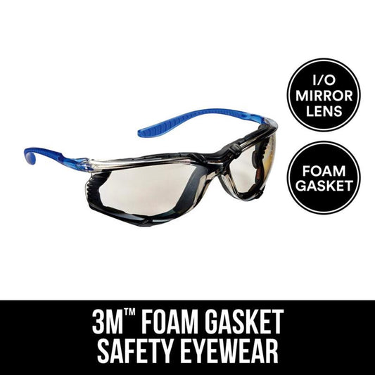 3M Anti-Fog Safety Glasses Black/Blue Frame 47200-HZ6-NA 1 pc