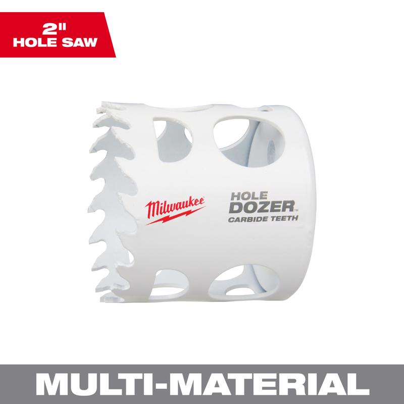 Milwaukee Hole Dozer 2 in. Carbide Tipped 1-7/8 in. L X 1/4 in. D Hole Saw 49-56-0720