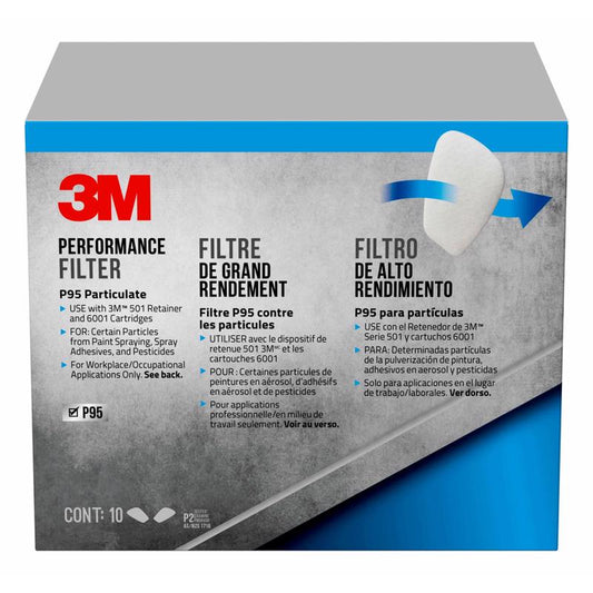 3M P95 Paint Spray and Pesticide Application Particulate Filter 5000/6000-Series White 5P71P5-C 5 pk