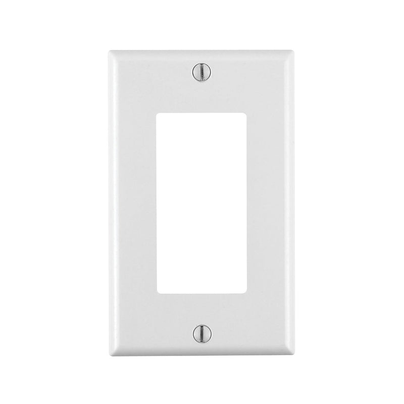 Leviton White 1 gang Thermoset Plastic Wall Plate 80401-2AW 1 pk