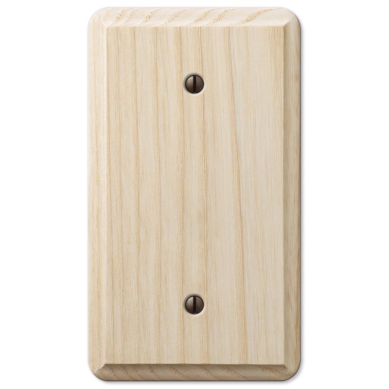 Amerelle Contemporary Unfinished Beige 1 gang Ash Wood Blank Wall Plate 401B 1 pk
