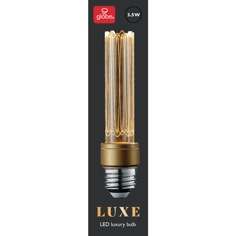 Globe Electric Luxe Tube E26 (Medium) Filament LED Bulb Warm White 40 Watt Equivalence 35885 1 pk