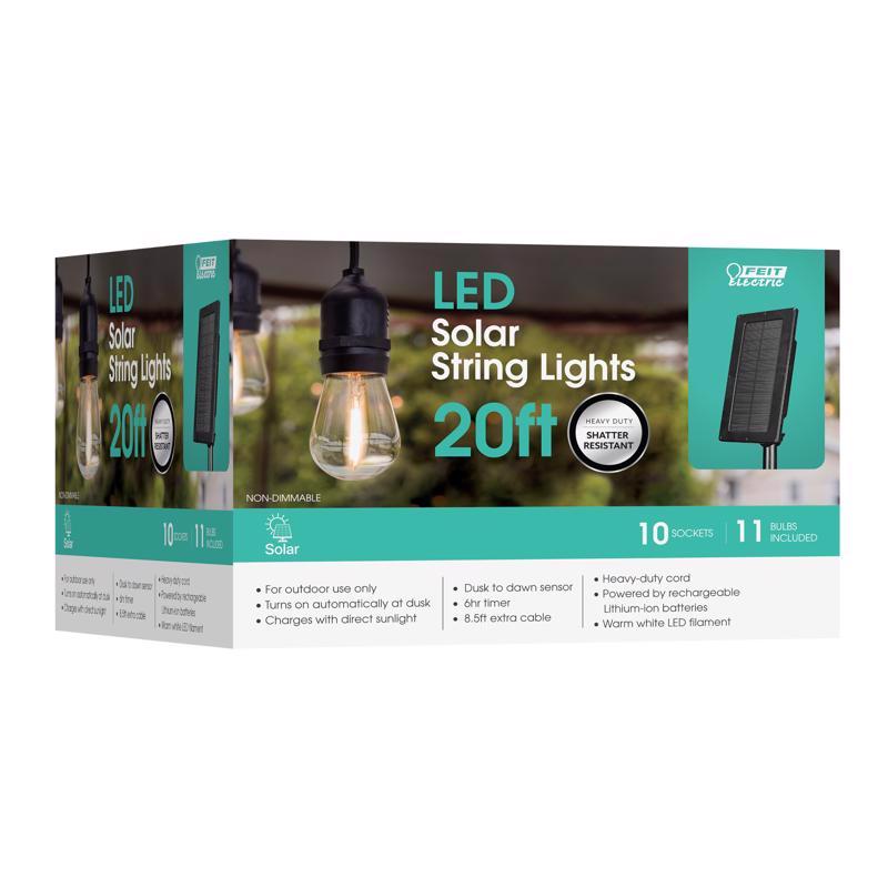 Feit SOLAR STRING LIGHTS LED Solar String Light Set White 20 ft. 11 lights SL20/10/SOL/V1