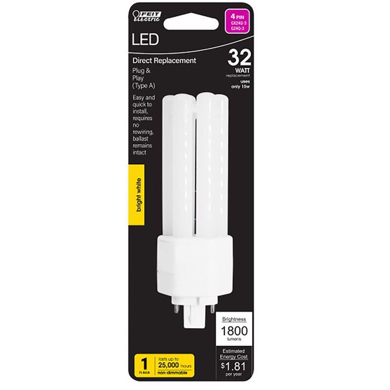 Feit Linear PL GX24Q-3 4-Pin LED Bulb Bright White 32 Watt Equivalence BPPLT32E835LED 1 pk