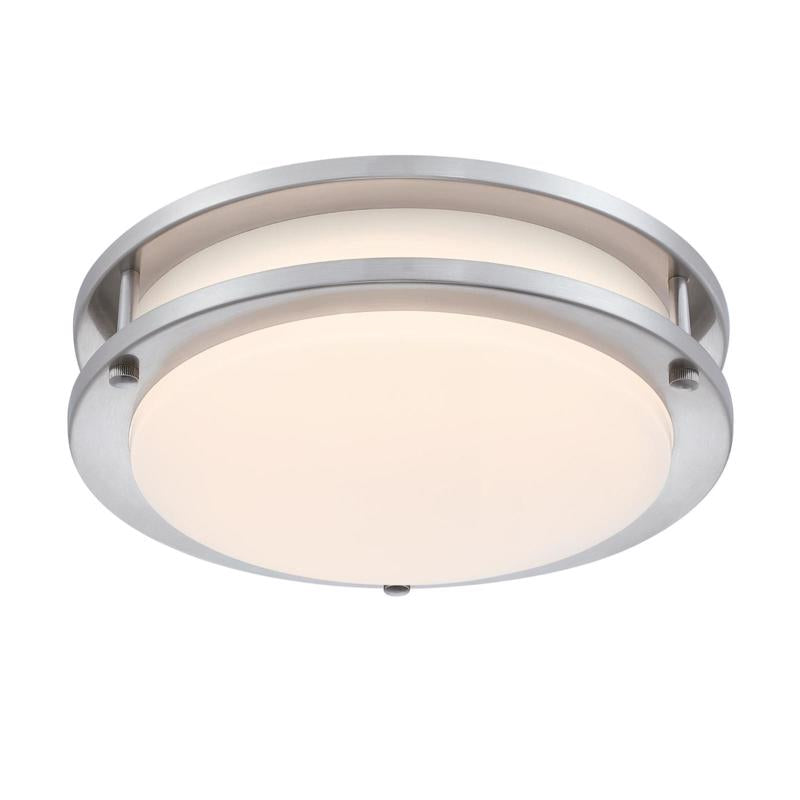 Westinghouse Lauderdale 3.5 in. H X 11 in. W X 11 in. L Brushed Nickel Silver Ceiling Fixture 6136000