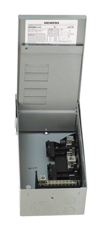 Siemens EQ 125 amps 120/240 V 4 space 8 circuits Surface Mount Main Lug Load Center W0408ML1125U