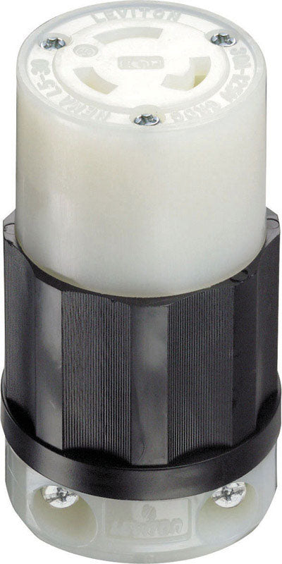 Leviton Industrial Thermoplastic Curved Blade/Ground Locking Connector L5-30R 02613-0BX