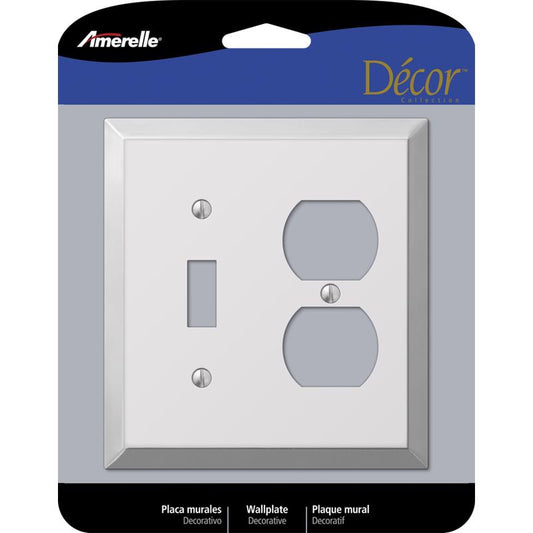 Amerelle Century Polished Chrome 2 gang Stamped Steel Duplex/Toggle Wall Plate 161TD 1 pk