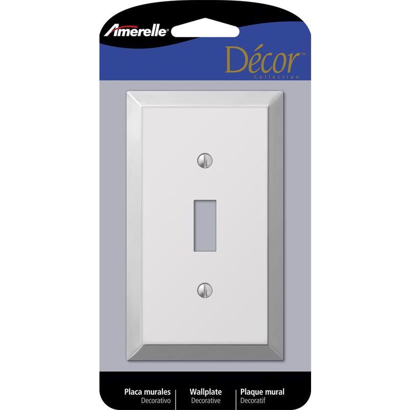 Amerelle Century Polished Chrome 1 gang Stamped Steel Toggle Wall Plate 161T 1 pk