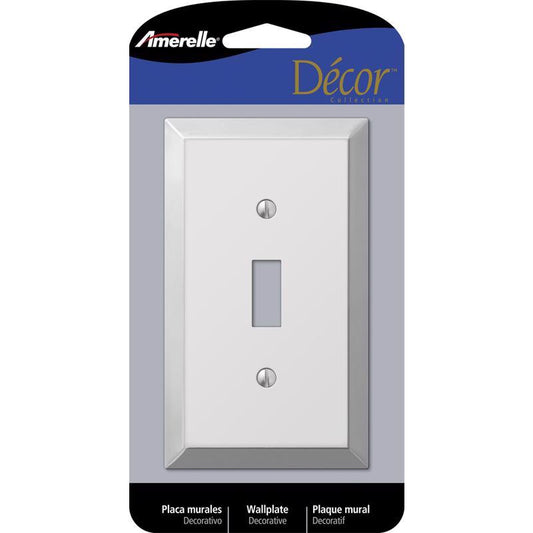 Amerelle Century Polished Chrome 1 gang Stamped Steel Toggle Wall Plate 161T 1 pk