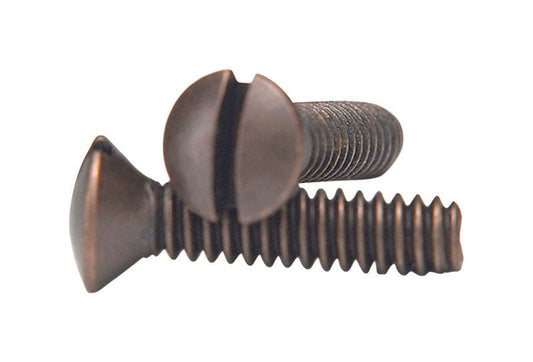 Amertac No. 6 X 3/4 in. L Slotted Oval Head Standard Wallplate Screws PSDB