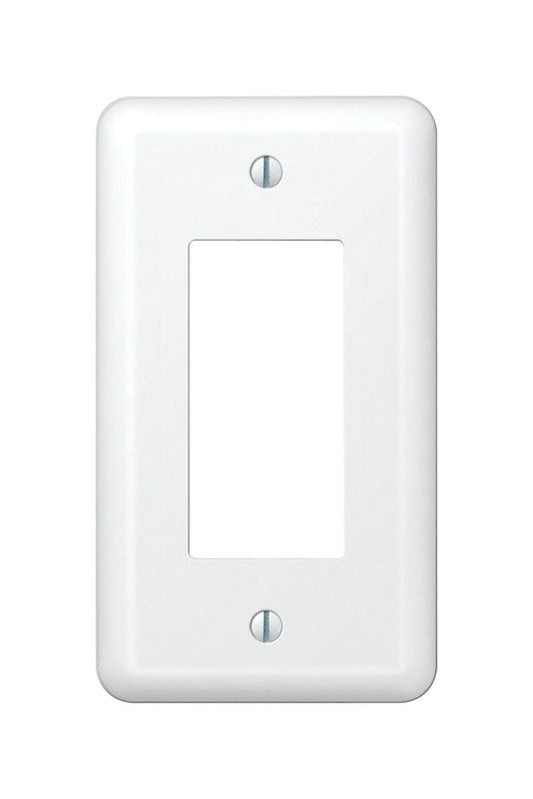 Amerelle Devon White 1 gang Stamped Steel Decorator Wall Plate 935RW 1 pk