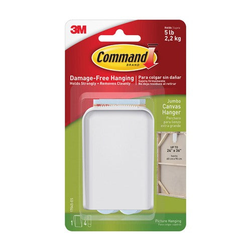 3M Command Plastic Coated White Canvas Picture Hanger 5 lb 17045-ES 1 pk