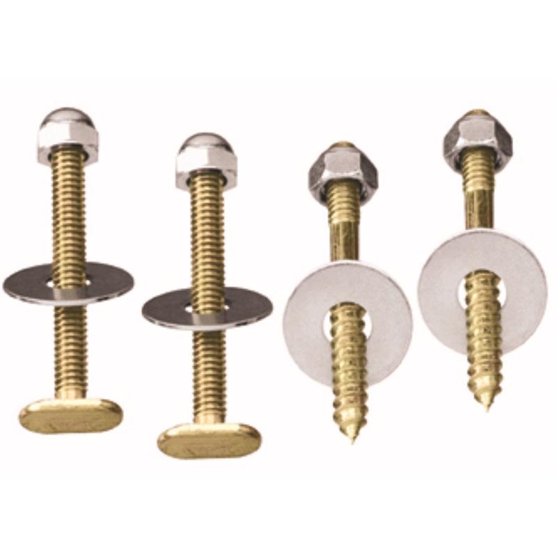 Plumb Pak Toilet Bolt and Screw Set Chrome Plated Brass PP835-165