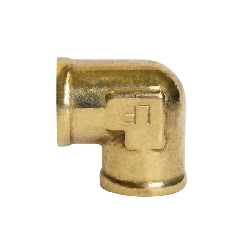 ATC 1/2 in. FPT X 3/8 in. FPT Brass 90 Degree Elbow 6JC120910711016, Pack of 5